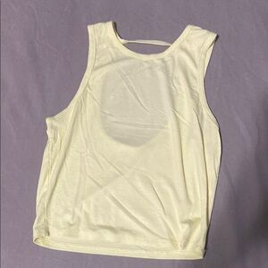 Women's Cream Sleeveless Top